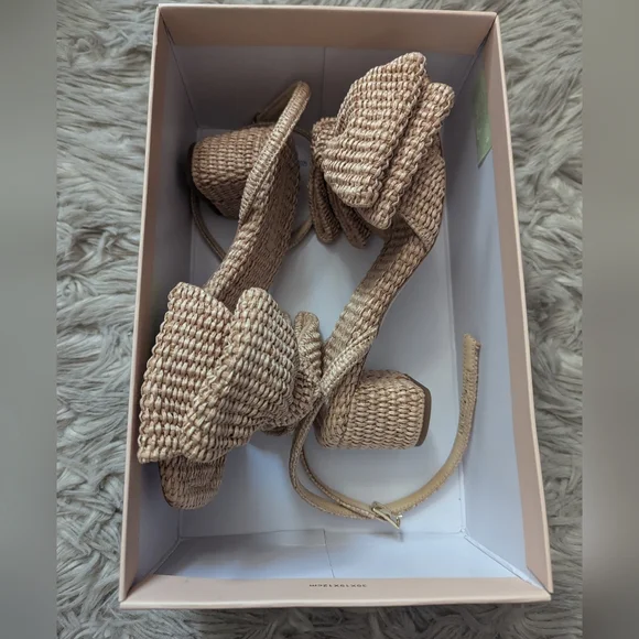 EUC Loeffler Randall Carmen Natural Bow Sandal - Picture 6 of 16